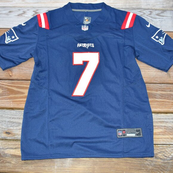 New! Jacoby Brissett New England Patriots Blue Football Jersey Adult Men's Sizes - Picture 2 of 2